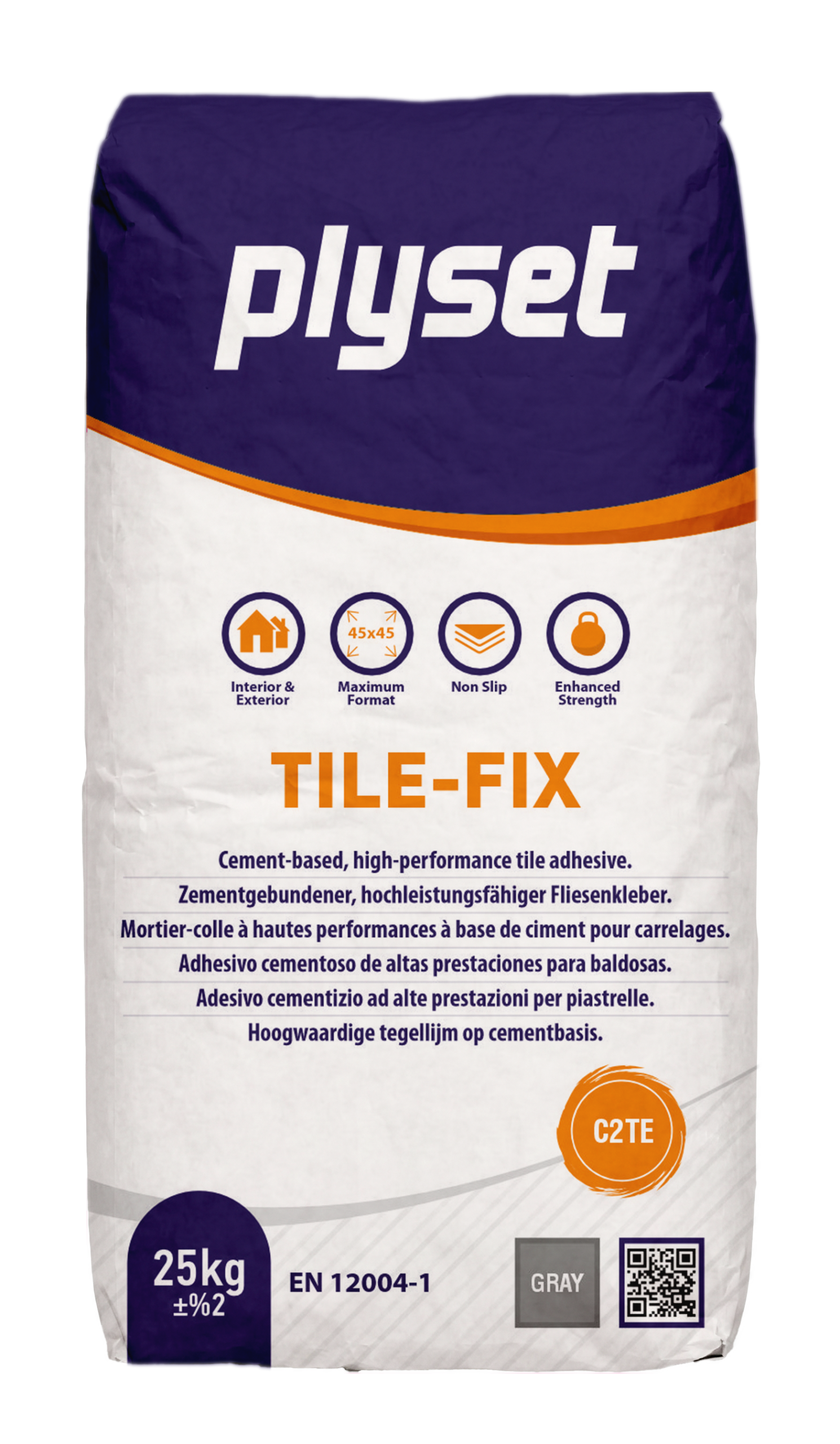 PLYSET TILE FIX GRAY